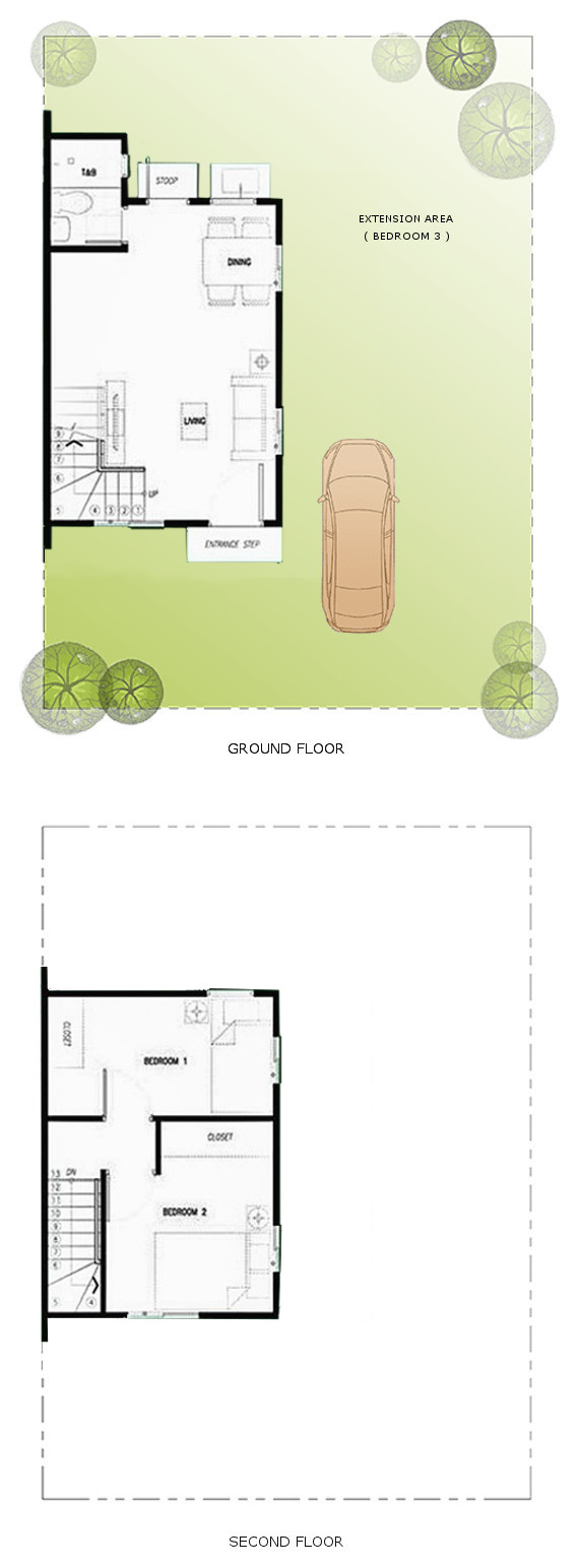 Aliyah Floor Plan House and Lot in Alfonso