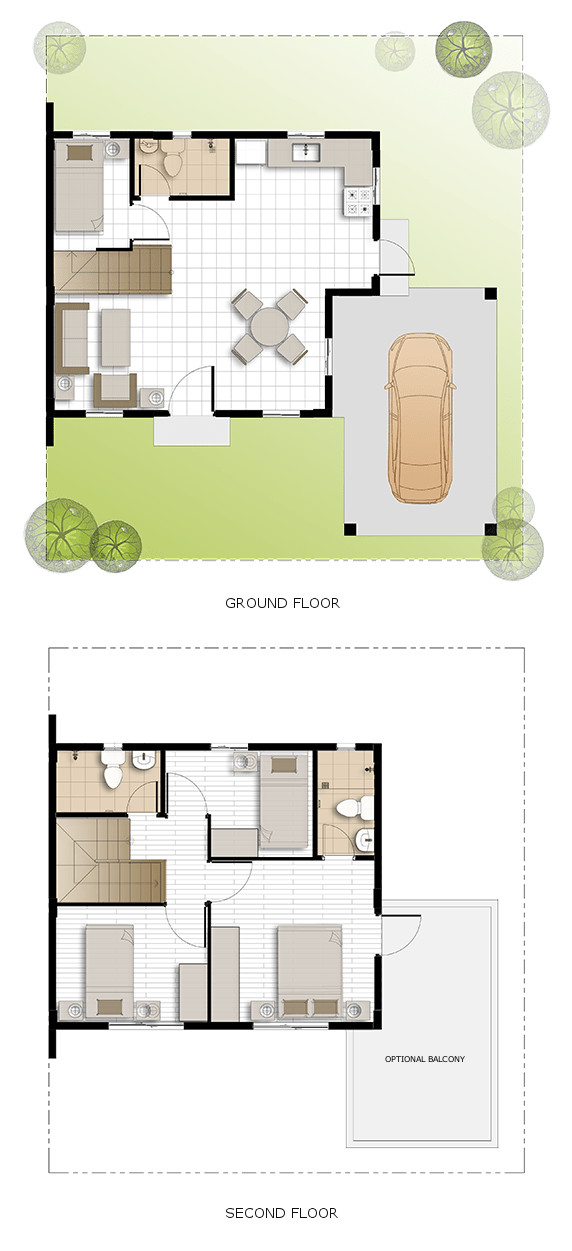 Dani Floor Plan House and Lot in Alfonso
