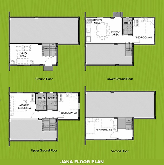 Janna Floor Plan House and Lot in Alfonso