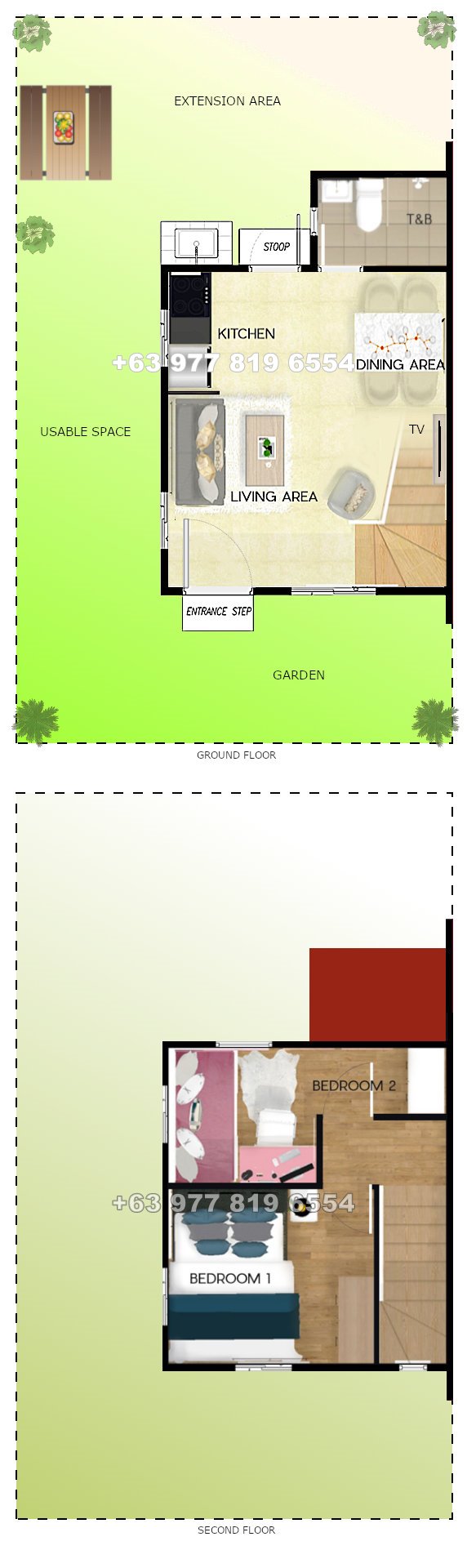 Criselle Floor Plan House and Lot in Alfonso
